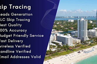 do skip tracing for real estate, llc and lead generation