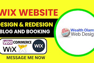 do wix website design, wix redesign, wix landing page, wix store, wix studio seo