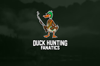 design duck hunting fanatics logo