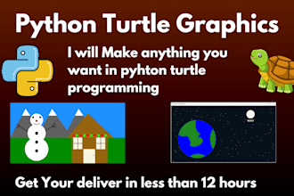 create python turtle graphics, designs, and projects