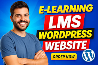design wordpress lms, elearning and online course education website by tutor lms