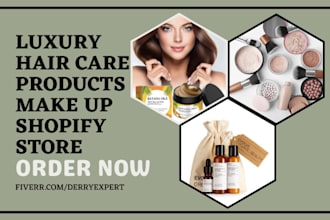 design hair shopify hair care products spa salon makeup beauty skincare website