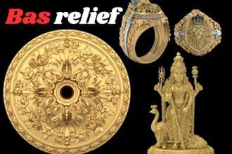 bas relief coin jewelry medallion pendant ring 3d toys cnc zbrush stl printing