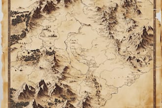 do a festival map illustration, fantasy map, city map