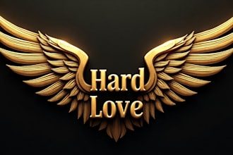 do creative gold wings logo unlimited revision