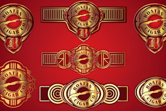 make a premium cigar label, cigar logo, cigar band and cigar box design