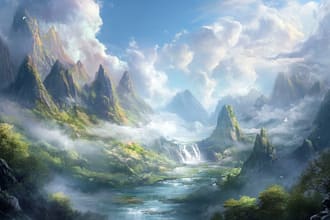create your fantasy landscape concept art