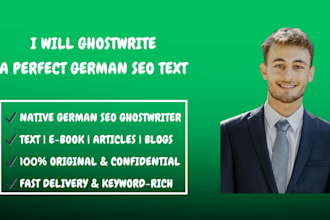 ghostwrite, copywrite a perfect german seo text