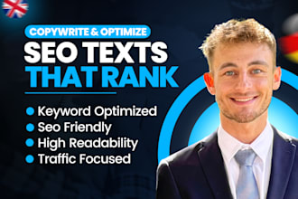 copywrite and optimize a high quality german or english seo text