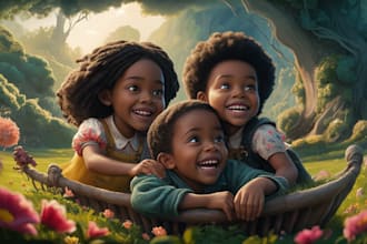 children book illustrations and kids story book illustrations,african american