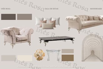 create custom mood boards for interior design