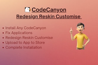 redesign reskin and customise your codecanyon mobile app