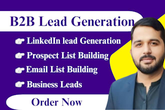 do b2b lead generation, niche targeted email list and linkedin prospect building