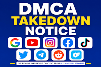 send dmca takedown notices to remove copyrighted content