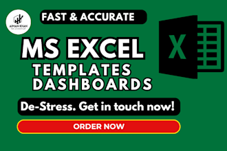 create excel template and ms excel dashboard as your microsoft excel expert