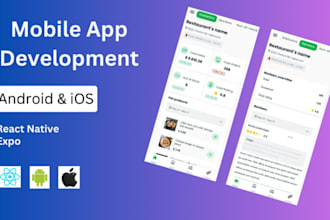 develop android and ios mobile app using react native