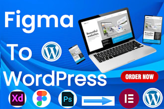 convert figma to wordpress elementor, xd or psd to wordpress