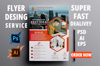 design professional business, event and promotional flyers