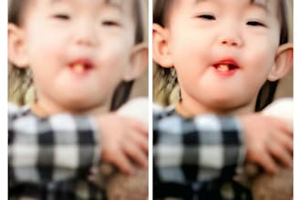 professionally remove background and fix blurry photos
