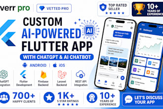 develop a custom flutter ai app with chatgpt and ai chatbot