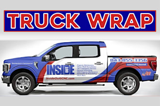 make professionally car wrap, truck wrap, vehicle wrap, van wrap or vinyl wrap