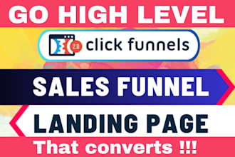 build clickfunnels landing page, sales funnel website gohighlevel, clickfunnel