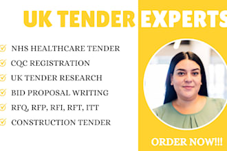 bid UK tender cqc, win nhs healthcare tender cleaning tender,construction tender