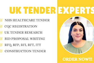 craft professional nhs and cqc tender bids for UK healthcare contracts