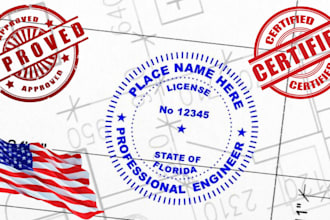 review stamp as licensed civil and structural engineer in florida and arizona
