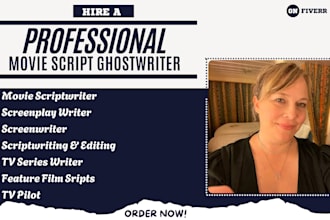 do screenplay, movie script, film script, feature film, tv series