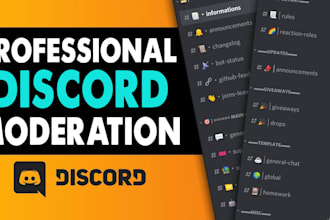 be your discord moderator, admin, manager for any community
