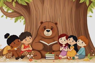 create children storybook illustrations kdp children story book illustration