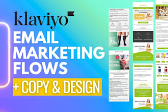 setup converting email flows in klaviyo