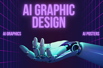ai graphic design, posters, logo, graphics,  banners, posts