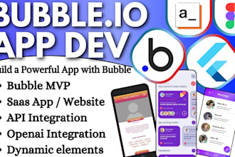 develop bubble io, bubble mvp, bubble saas, mobile app developer bubble website