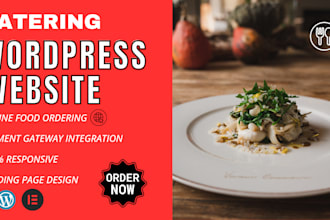 build wordpress website resturant food website design catering website