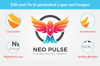 edit, fix, and vectorize ai logo and images