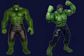 design 3d action figure 3d articulated figure miniature stl file for 3d printing