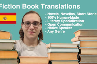 professionally translate your fiction book to spanish