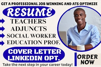 craft an ats optimized resume for teachers, professors, and social workers