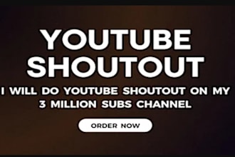 do organic youtube channel shoutout promotion for  channel growth