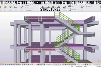 design steel, concrete, or wood structures using tekla structures