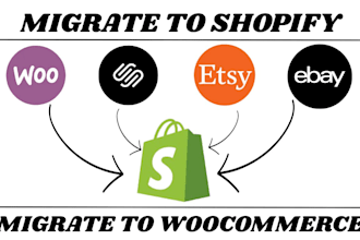 copy clone wix woocomerce wordpress to shopify  website migration to shopify
