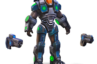 optimize 3d sci fi mech, war machine, game asset, realistic armor, rig for game