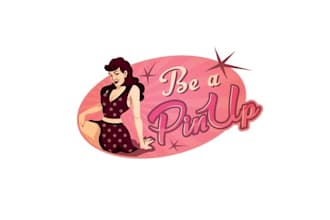 make attend spotless fashion clothing logo with be a pin up
