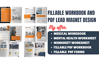 design interactive workbook, lead magnet, worksheet, checklist, custom journal