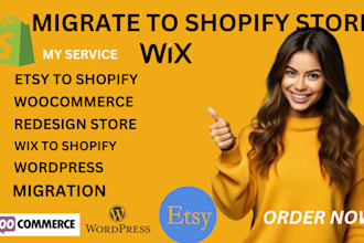 migrate wordpress woocommerce website wix bigcartel to shopify store