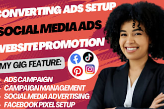 setup converting social media marketing, shopify facebook ads, instagram ads