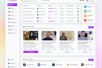 design engaging lms elearning website for schools, colleges and online courses