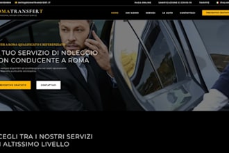 design taxi booking website, chauffeur website, limousine and car rental website
